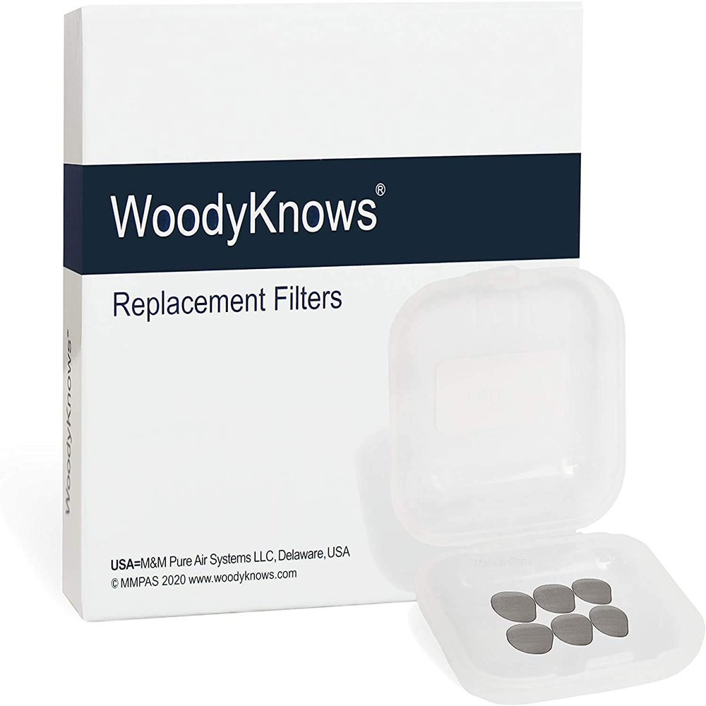 Replacement Filters of WoodyKnows Ultra-Breathable Nasal Filters (Replacement Filter-Round 12 Pairs, S)