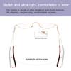 MAGIC ROSE 2 Pack Vintage Alloy Half Moon Reading Glasses Women Men Slim Half Frame Lens Readers Glasses (2 pack (Gold,Gold), +1.75) view 4