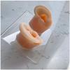 FHUILI Simulation Silicone Ear Model - Soft Silicone Artificial Ear Model for Ear Picking Practice, Long Ear Canal for Teaching Students, Deep Ear Canal Learning Props,1pair view 3