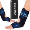 Coldest Foot Ankle Achilles Pain Relief Ice Wrap with 2 Cold Gel Packs | Best for Achilles Tendon Injuries, Plantar Fasciitis, Bursitis & Sore Feet Built for Cold Therapy (2-Pack) view 1