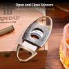 CIGARLOONG Cigar Cutter Bronze Engrave Stainless Steel Double Blades Cigar Guillotine(Gold+Silver) view 3