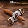 CIGARLOONG Cigar Cutter Bronze Engrave Stainless Steel Double Blades Cigar Guillotine(Gold+Silver) view 4
