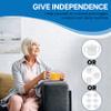 Providence Spillproof Compact 8oz Adult Sippy Cup with 2 Handles - Sip Cups for Adults for Limited Mobility - Handicapped Accessories - Handicap Cups for Elderly Care - Made in the USA - Clear - 3 view 2