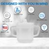 Providence Spillproof Compact 8oz Adult Sippy Cup with 2 Handles - Sip Cups for Adults for Limited Mobility - Handicapped Accessories - Handicap Cups for Elderly Care - Made in the USA - Clear - 3 view 4