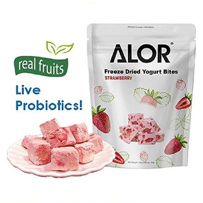 ALOR Freeze Dried Yogurt Bites 30g (Strawberry, 6 Packs)