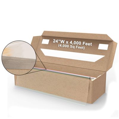 (24"W x 2,000 Feet) SealWrap Cling Classic ZipSafe Plastic Wrap w/Cutter Box PVC Clear Food Safe 610mm x 610m