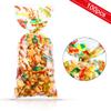 100 Piece Mexican Fiesta Cellophane Treat Bags - Cinco De Mayo Themed Party Favor Bags with 100 Gold Twist Ties for Fiesta Mexico Party Decoration view 3