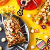 100 Piece Mexican Fiesta Cellophane Treat Bags - Cinco De Mayo Themed Party Favor Bags with 100 Gold Twist Ties for Fiesta Mexico Party Decoration view 4