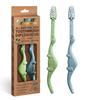 ANPEI ROARex Vegan Kids Toothbrush | Dino Design | Biodegradable & Compostable Natural Plant-Based Toothbrush | Dinosaur Theme | 1% for The Planet view 1