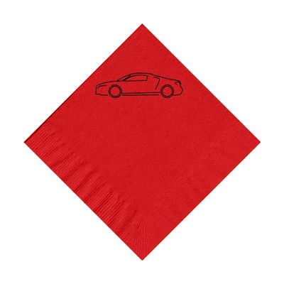 100 2-Ply Cocktail Personalized Napkins with Car Logo