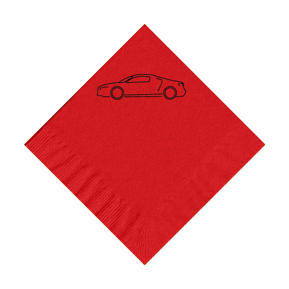 100 2-Ply Cocktail Personalized Napkins with Car Logo