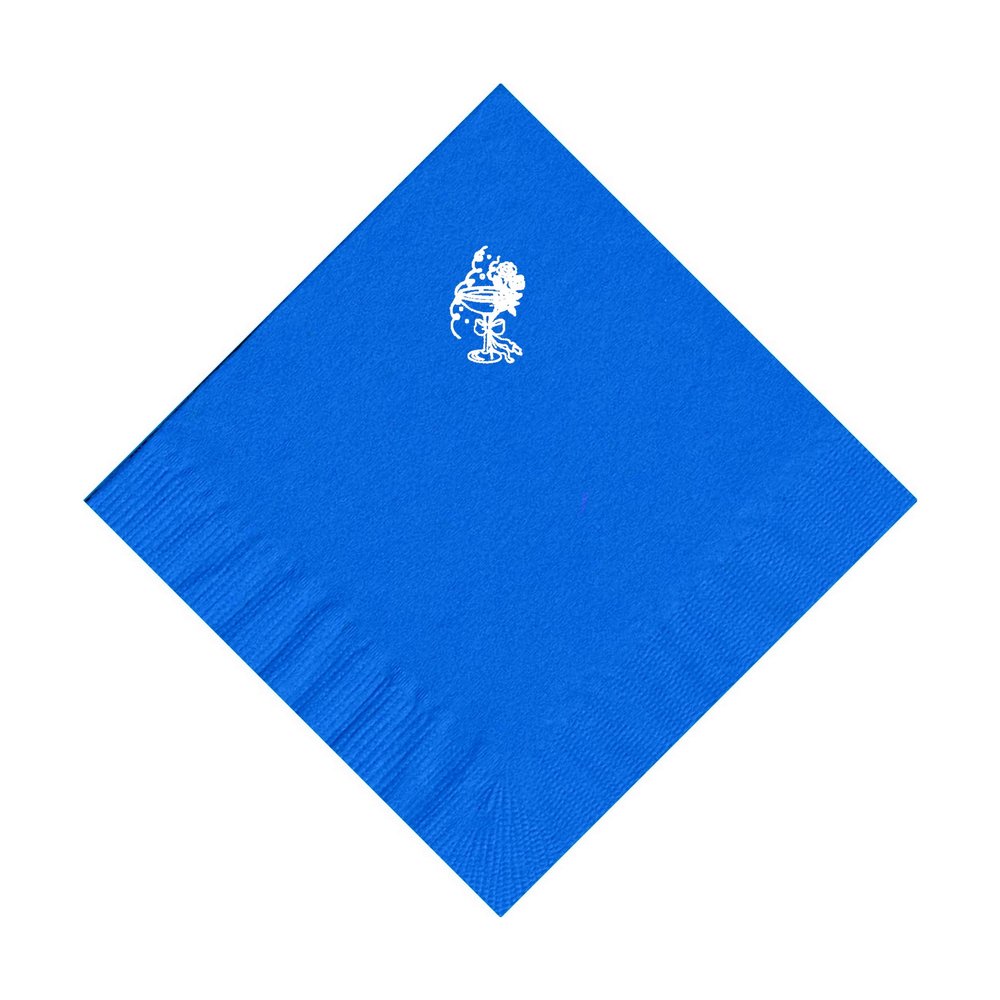 100 2-Ply Cocktail Personalized Napkins with Celebration Cup Logo