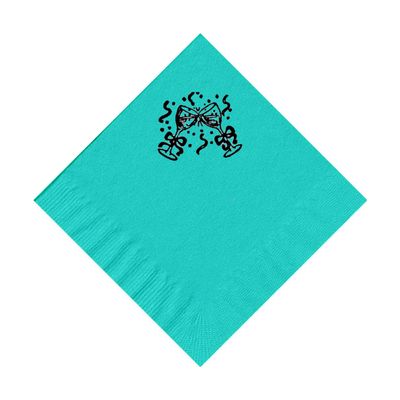 100 2-Ply Cocktail Personalized Napkins with Champagne Glasses Logo