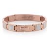 American Medical ID  Lynx Shine Medical ID Alert Bracelet  Rose Gold Tone Over Stainless Steel, for 6-7" wrist, 3 Lines Personalized Engraving Included view 2