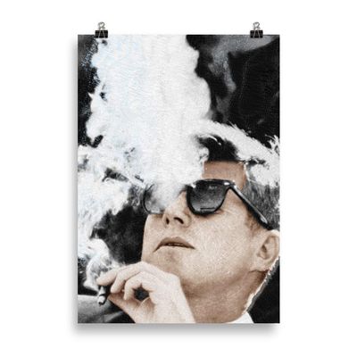 Cigar Smoker Cigar Lover JFK Gifts Enhanced Matte Paper Poster (cm)