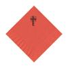 100 2-Ply Cocktail Personalized Napkins with Cross Logo view 1