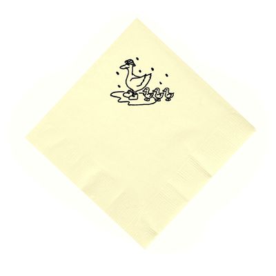 100 2-Ply Cocktail Personalized Napkins with Ducks Logo