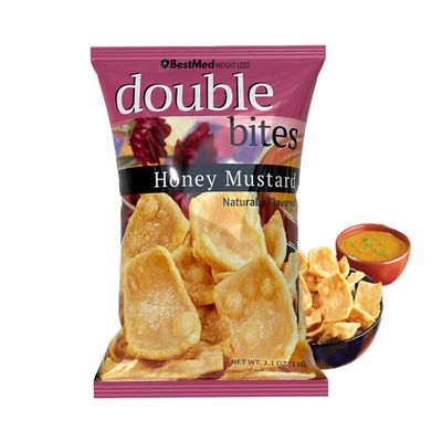 Double Bites | High Protein Diet Chip | 7 bags | Low Calorie, Gluten Free | BestMed (Honey Mustard)