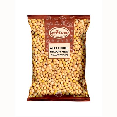 Aiva Dried Yellow Peas Whole | Dried Yellow Matar or Vatana | Dried Yellow Peas | Natural (4LB)