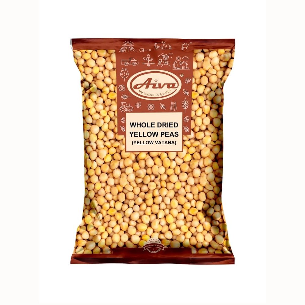 Aiva Dried Yellow Peas Whole | Dried Yellow Matar or Vatana | Dried Yellow Peas | Natural (4LB)