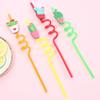 16PCS kids straws Drinking Straws Twists Swirl prickly pear child modeling view 3