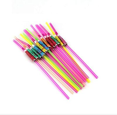 100pcs Drinking Straws Fruit Decor Straws