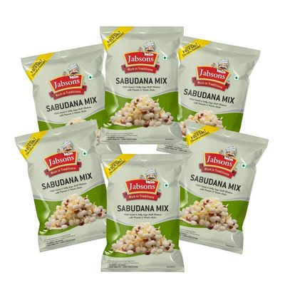 Jabsons Namkeen, Sabudana Mix, 180g (Pack of 6)