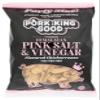 Pork King Good Himalayan Pink Salt & Vinegar Pork Rinds 7 OZ FAMILY SIZE (Chicharrones - Keto Snacks) view 1