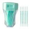 200pcs Double-Head Toothpicks Soft Plastic Oral Care Interdental Floss Cleaners toothpicks,Floss Picks,interdental Brushes,Braces flossers,Braces Brush(Light Green) view 1