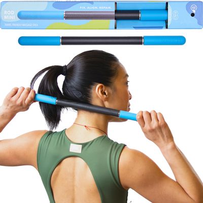 RAD Rod Mini 16in Compact Deep Tissue Massage Roller Stick Travel-Ready Myofascial Release Tool for Legs, Back, Neck, Arms & Shoulders Muscle Roller for Mobility & Recovery