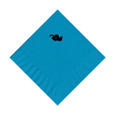 100 2-Ply Cocktail Personalized Napkins with Heart Leaf Logo