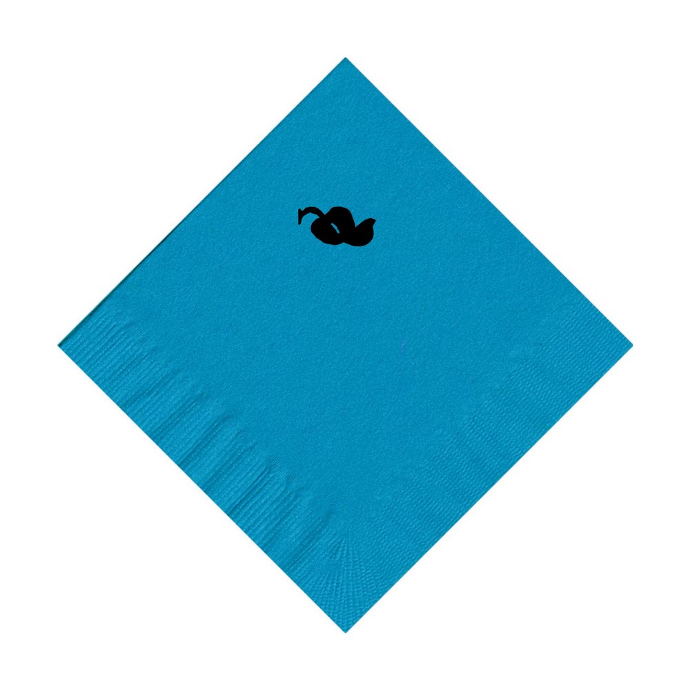 100 2-Ply Cocktail Personalized Napkins with Heart Leaf Logo