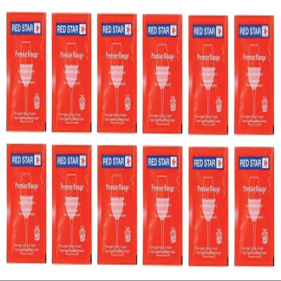 North Mountain Supply - RS-PR-12 Red Star Premier Rouge Wine Yeast -0.18 Ounce (Pack of 12) - Fresh Yeast