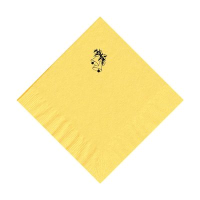 100 2-Ply Cocktail Personalized Napkins with Holiday Bells Logo