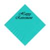 100 2-Ply Cocktail Personalized Napkins with Happy Retirement Logo view 1