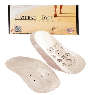 Natural Foot Orthotics Original Insoles - Podiatrist-Designed Arch Support Shoe Inserts for Good Feet to Relieve Plantar Fasciitis, Back, Hip & Knee Pain | Designed for High Arches