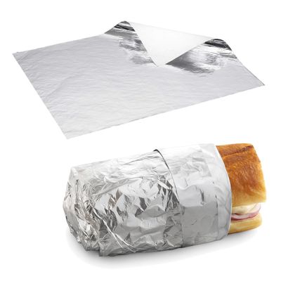 [1000 PACK] Insulated Foil Sandwich Wrap 16 x 14 inches - Cushion Foil Wrap, Plain Silver, Aluminum Foil Wrap, Honeycomb Wrap Sheets for Sandwiches, Deli Square, Burger Wrap, To go, Restaurants, BB