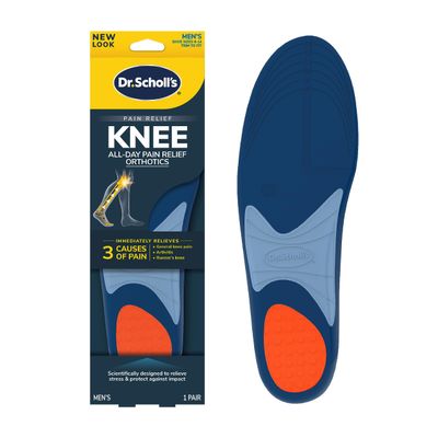 Dr. Scholl's Knee All-Day Pain Relief Orthotics - Insoles for Immediate and All-Day Knee Pain Relief Including Pain from Osteoarthritis and Runners Knee, Size 8-14, 1 Pair, Trim to Fit Inserts