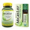Nutritional Support & Comfort Kit for Migraine Sufferers - MigreLief Original Daily Triple Therapy Formula, Plus MigreLief Comfort Stick Essential Oils Roll-On (10ml) - 1 Month Supply. view 1