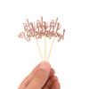 Donoter 48 Pcs Rose Gold Glitter Oh Baby Cupcake Topper Picks for Baby Shower Party Cake Decorations view 4