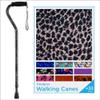 Nova Joy Designer Offset Walking Cane for Seniors - Unisex Adjustable Lightweight Aid with Foam Handle, Wrist Strap and Anti-Rattle Lock - Essential Mobility Support - Leopard view 1