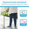 Nova Joy Designer Offset Walking Cane for Seniors - Unisex Adjustable Lightweight Aid with Foam Handle, Wrist Strap and Anti-Rattle Lock - Essential Mobility Support - Leopard view 4