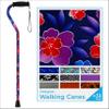 Nova Joy Designer Offset Walking Cane for Seniors - Unisex Adjustable Lightweight Aid with Foam Handle, Wrist Strap and Anti-Rattle Lock - Essential Mobility Support - Maui Flowers view 1
