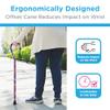 Nova Joy Designer Offset Walking Cane for Seniors - Unisex Adjustable Lightweight Aid with Foam Handle, Wrist Strap and Anti-Rattle Lock - Essential Mobility Support - Maui Flowers view 4
