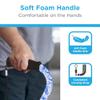 Nova Joy Designer Offset Walking Cane for Seniors - Unisex Adjustable Lightweight Aid with Foam Handle, Wrist Strap and Anti-Rattle Lock - Essential Mobility Support - Blue Porcelain view 3