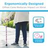 Nova Joy Designer Offset Walking Cane for Seniors - Unisex Adjustable Lightweight Aid with Foam Handle, Wrist Strap and Anti-Rattle Lock - Essential Mobility Support - Stars and Stripes view 4