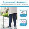 Nova Joy Designer Offset Walking Cane for Seniors - Unisex Adjustable Lightweight Aid with Foam Handle, Wrist Strap and Anti-Rattle Lock - Essential Mobility Support - Green Plaid view 4