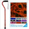 Nova Joy Designer Offset Walking Cane for Seniors - Unisex Adjustable Lightweight Aid with Foam Handle, Wrist Strap and Anti-Rattle Lock - Essential Mobility Support - Mahogany Swirl view 1