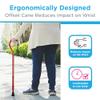 Nova Joy Designer Offset Walking Cane for Seniors - Unisex Adjustable Lightweight Aid with Foam Handle, Wrist Strap and Anti-Rattle Lock - Essential Mobility Support - Mahogany Swirl view 4