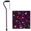 Nova Joy Designer Offset Walking Cane for Seniors - Unisex Adjustable Lightweight Aid with Foam Handle, Wrist Strap and Anti-Rattle Lock - Essential Mobility Support - Purple Bliss view 1